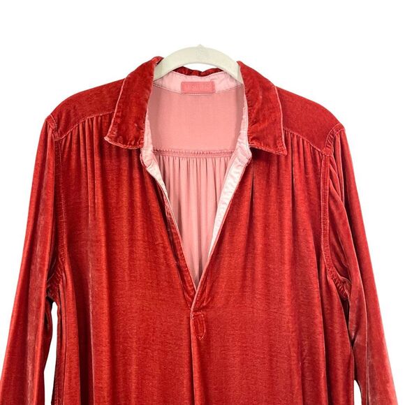 CP Shades Teton velvet tunic top Size S silk blend boho artsy lagenlook - Picture 2 of 9